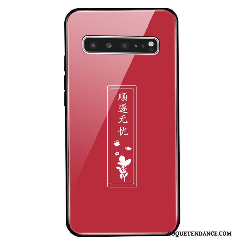 Samsung Galaxy S10 5g Coque De Téléphone Verre Étui Style Chinois Personnalisé