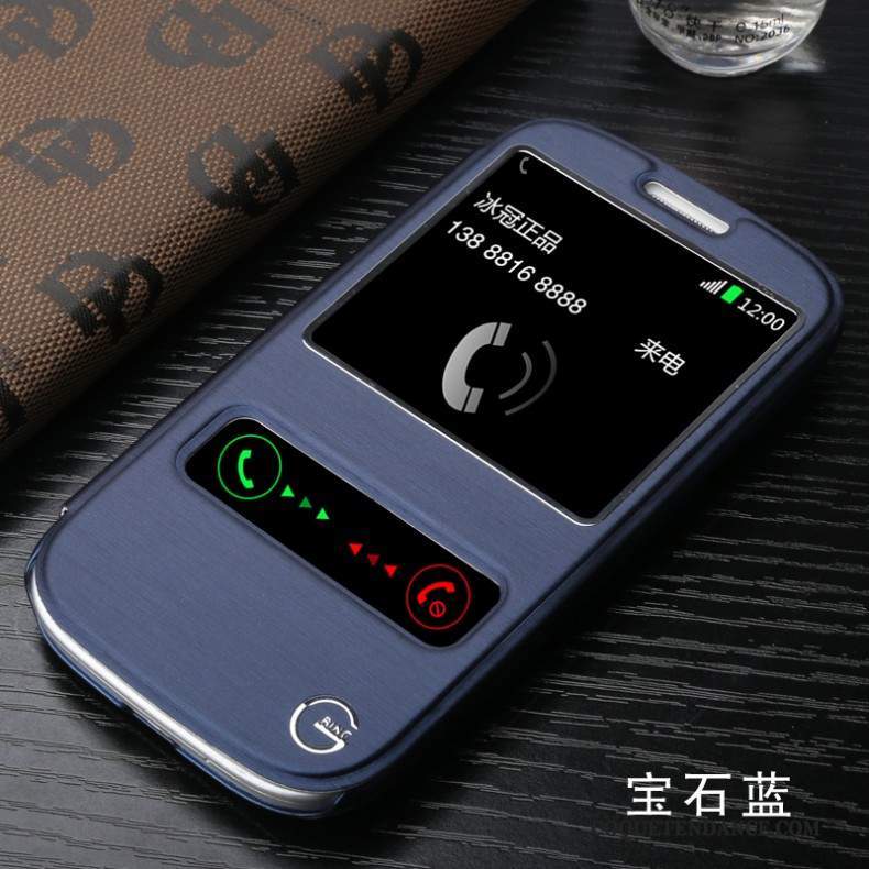 Samsung Galaxy S3 Coque Protection Étui De Téléphone Bleu Étui En Cuir