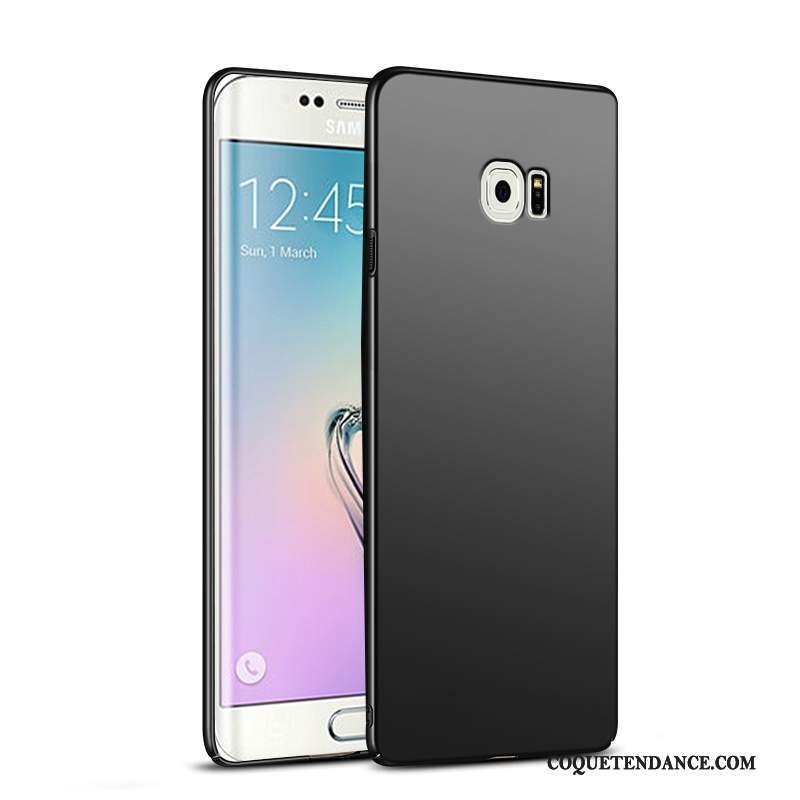 Samsung Galaxy S6 Edge Coque Incassable Noir Très Mince Tendance Protection