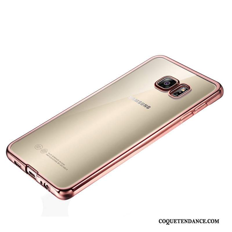 Samsung Galaxy S7 Coque Transparent Étui Rose Incassable Mince