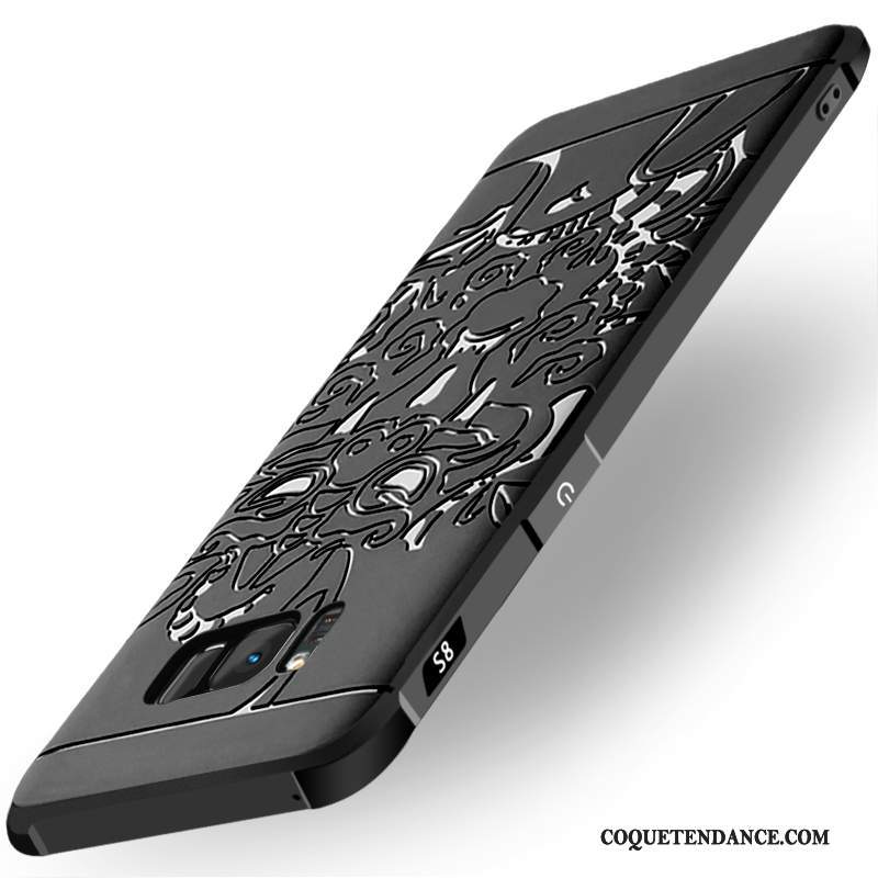 Samsung Galaxy S8 Coque De Téléphone Noir Fluide Doux Étui Tout Compris