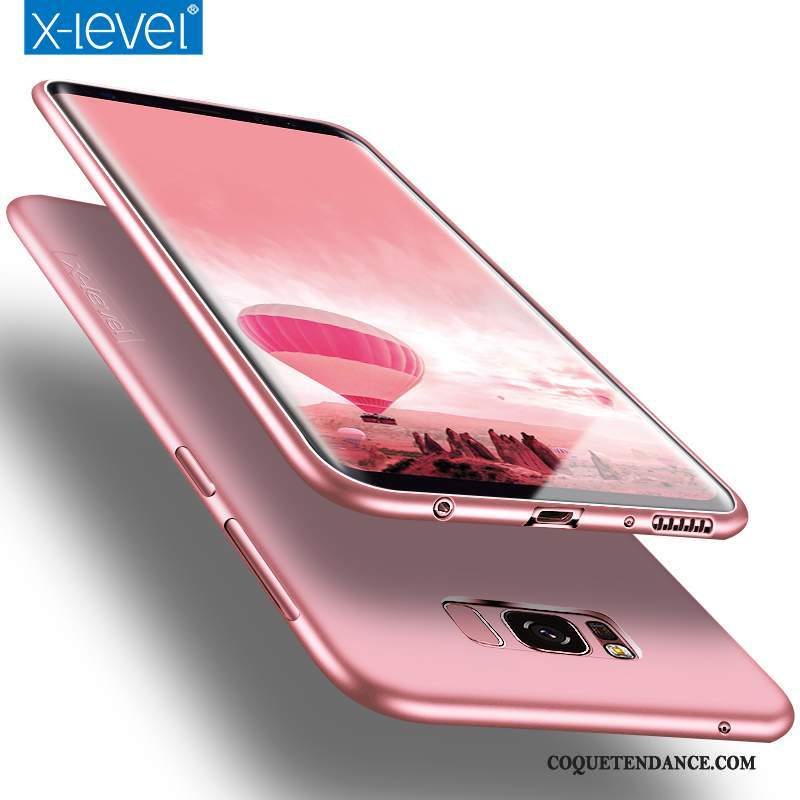 Samsung Galaxy S8 Coque Rose Très Mince Protection Incassable Fluide Doux