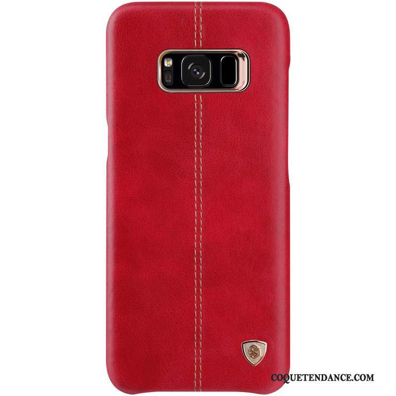 Samsung Galaxy S8+ Coque Résistant À L'usure Protection Rouge De Téléphone Or