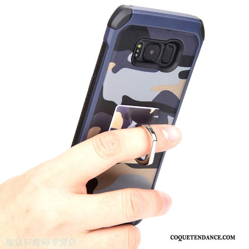 Samsung Galaxy S8 Coque Silicone Incassable Support Anneau