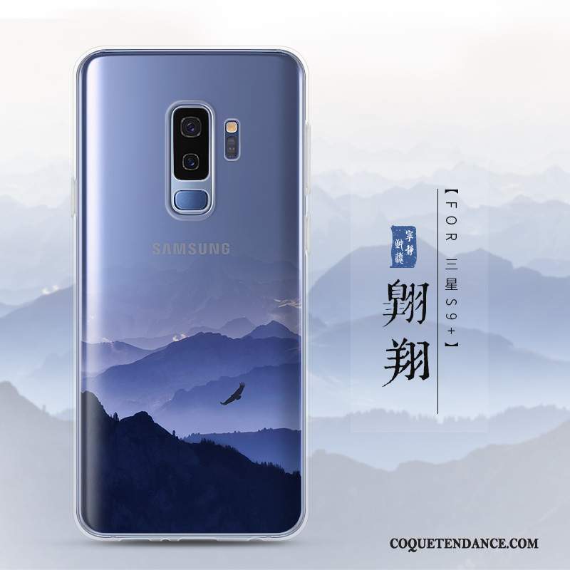 Samsung Galaxy S9+ Coque Bleu De Téléphone Étui Incassable Tendance