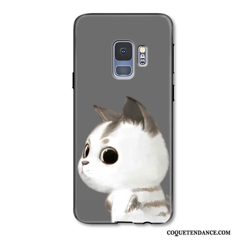 Samsung Galaxy S9+ Coque Charmant Gris De Téléphone Étui Chat