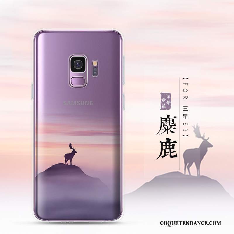 Samsung Galaxy S9 Coque Fluide Doux Silicone Violet Étui De Téléphone