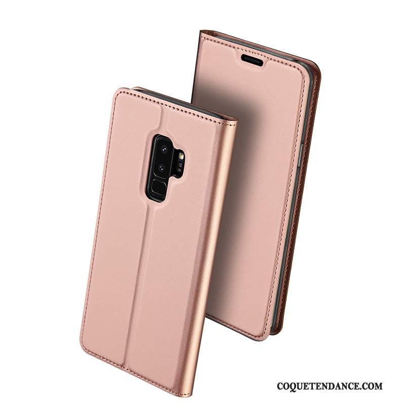 Samsung Galaxy S9 Coque Incassable Rose Nouveau Support Fluide Doux