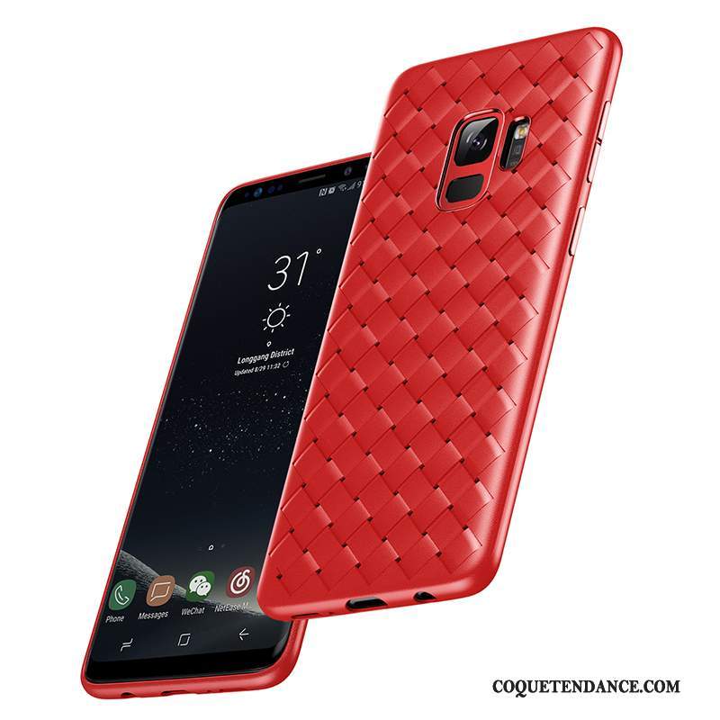 Samsung Galaxy S9 Coque Tout Compris Rouge Incassable Protection Silicone