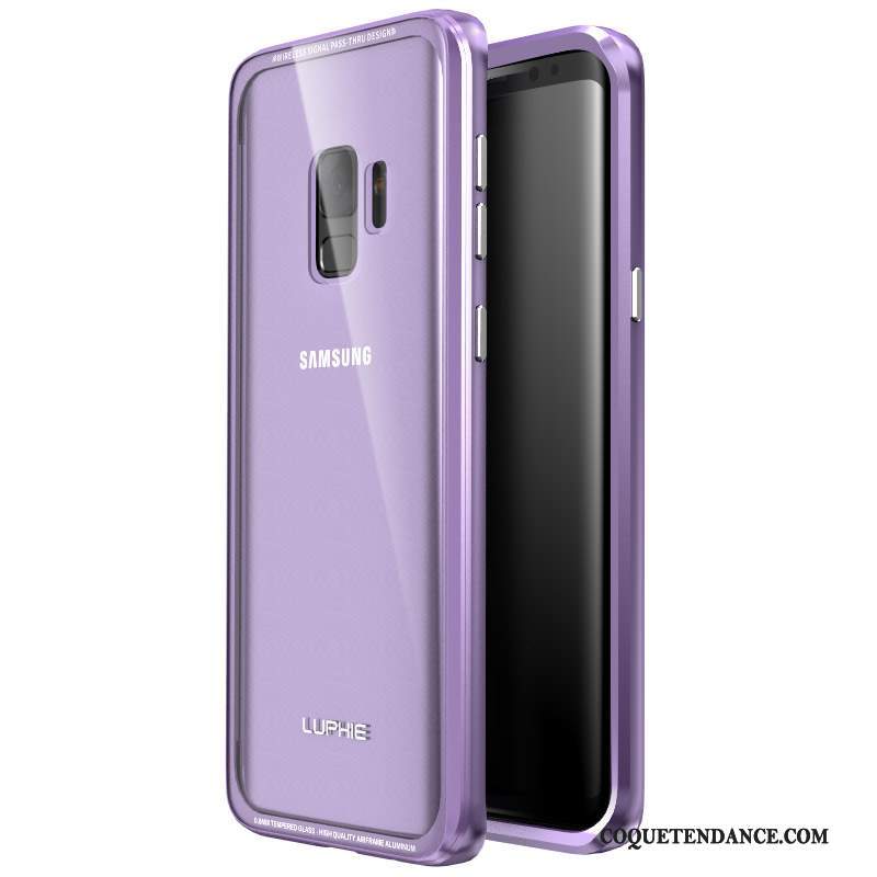 Samsung Galaxy S9 Coque Verre Trempé De Téléphone Métal Étui Protection