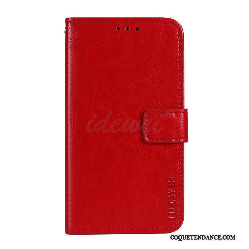 Sony Xperia Xa1 Plus Coque Étui Portefeuille De Téléphone Rouge Housse