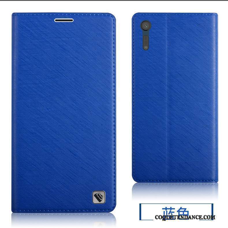 Sony Xperia Xz Coque Bleu Étui Fluide Doux Silicone