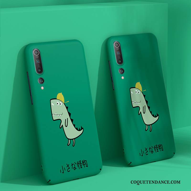 Xiaomi Mi 10 Coque Créatif Protection Délavé En Daim Vert Net Rouge
