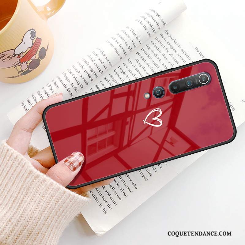 Xiaomi Mi 10 Coque Personnalisé Protection Étui Net Rouge Modèle