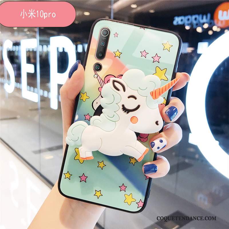 Xiaomi Mi 10 Pro Coque De Téléphone Vert Rose Petit Protection