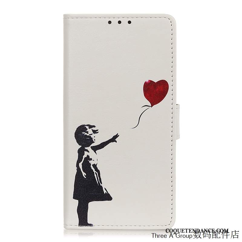 Xiaomi Mi Note 10 Coque Étui De Téléphone Dessin Animé Blanc Protection