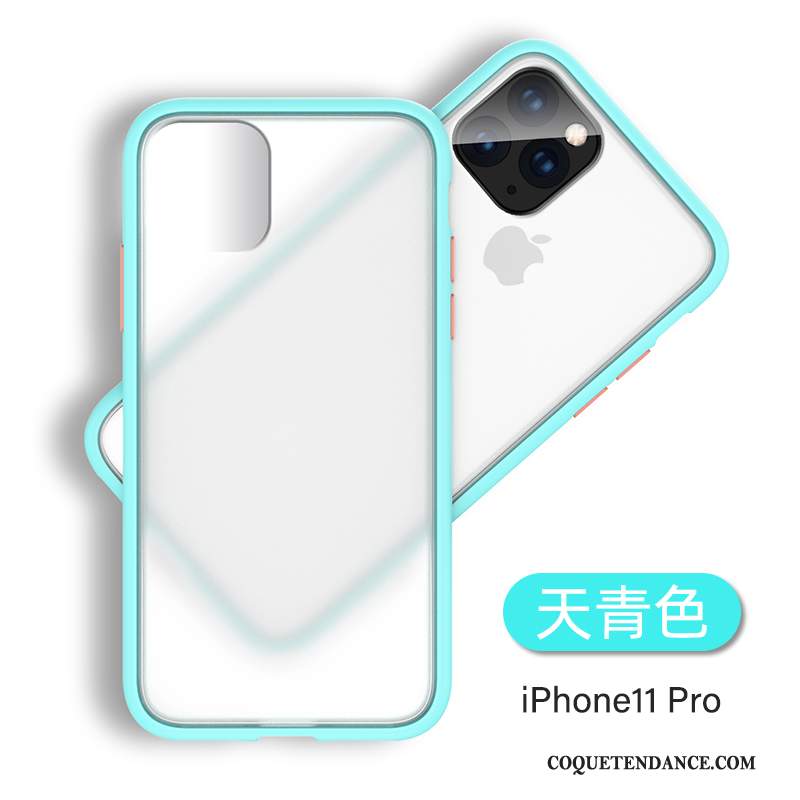 iPhone 11 Pro Coque Transparent Luxe Très Mince Délavé En Daim Étui