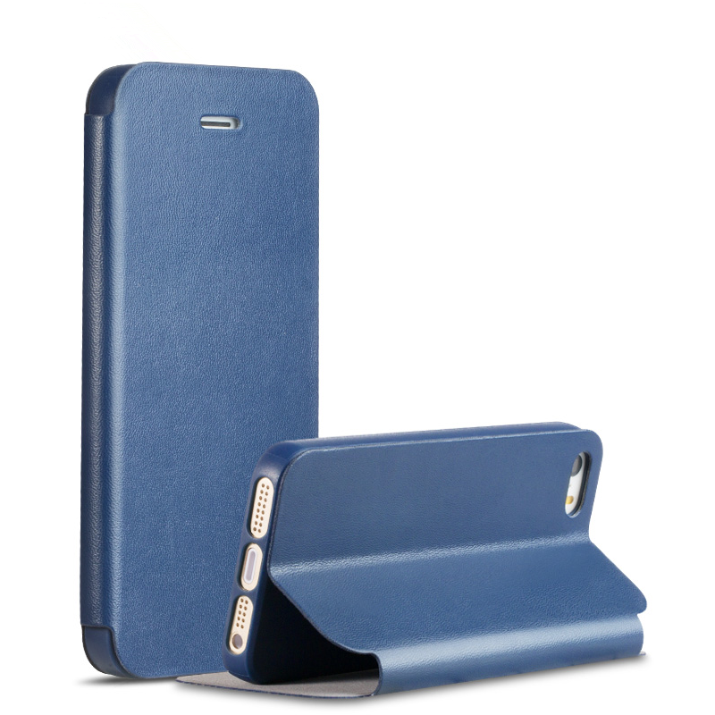 iPhone 5/5s Coque Bleu Marin Protection Étui Incassable Clamshell