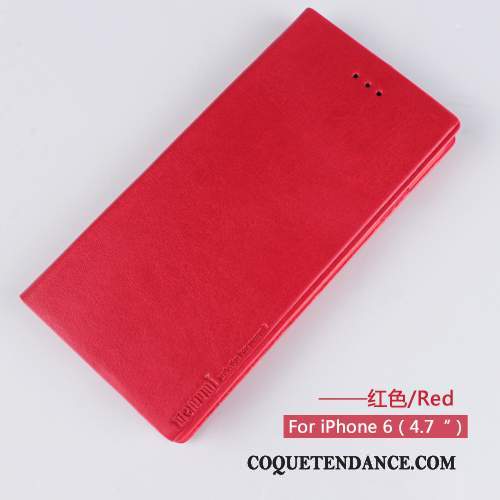 iPhone 6/6s Coque Rouge Personnalisé Protection Étui En Cuir Élégant