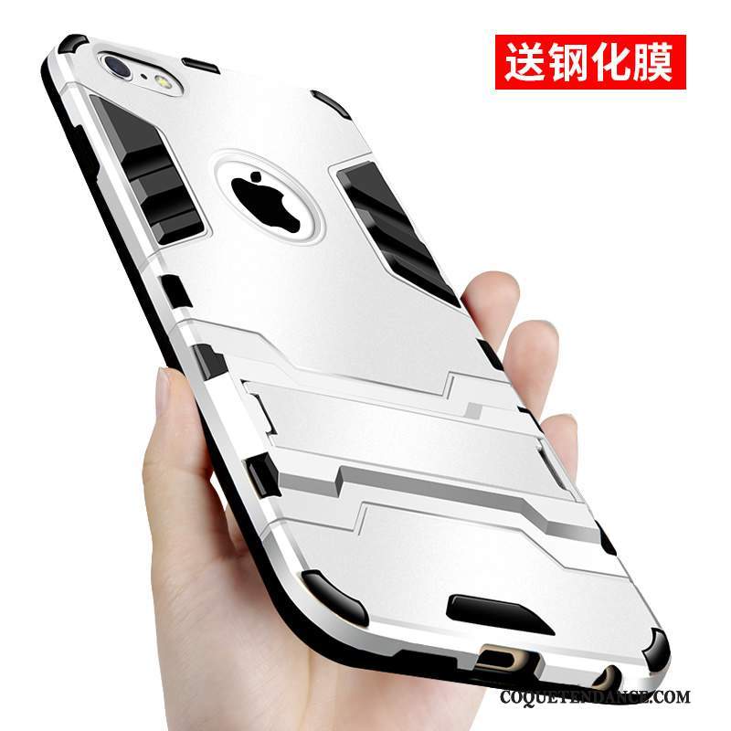 iPhone 6/6s Coque Tout Compris Protection Argent Tendance Silicone