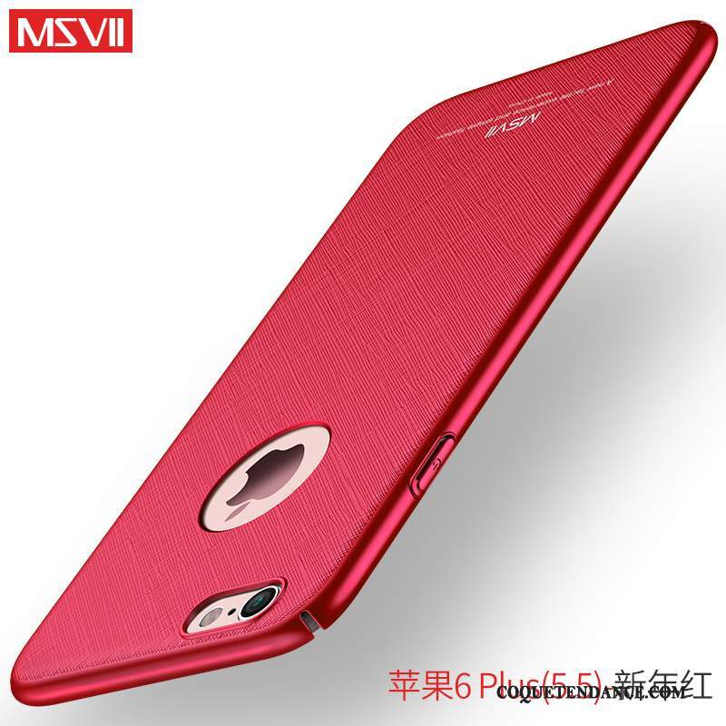 iPhone 6/6s Plus Coque Nouveau Incassable Rouge Délavé En Daim
