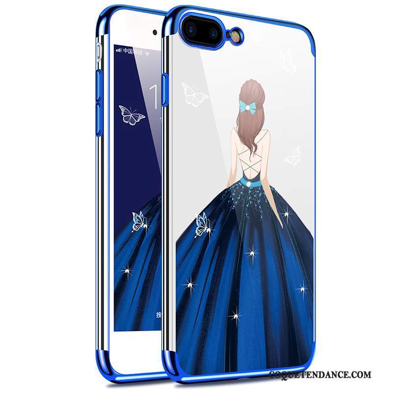iPhone 7 Plus Coque Incassable Transparent Très Mince Silicone Placage