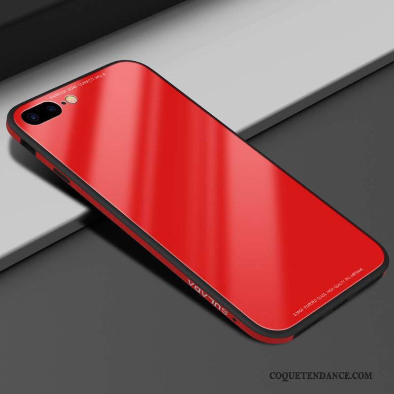 iPhone 7 Plus Coque Étui Incassable Tout Compris Rouge Verre