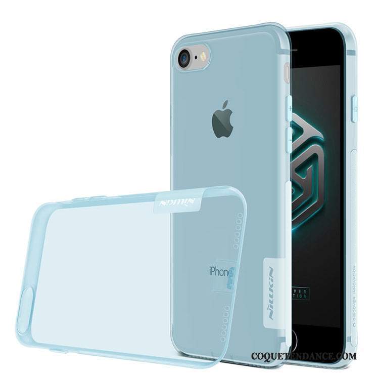 iPhone 8 Coque Carte Bleu Clair Incassable Transparent