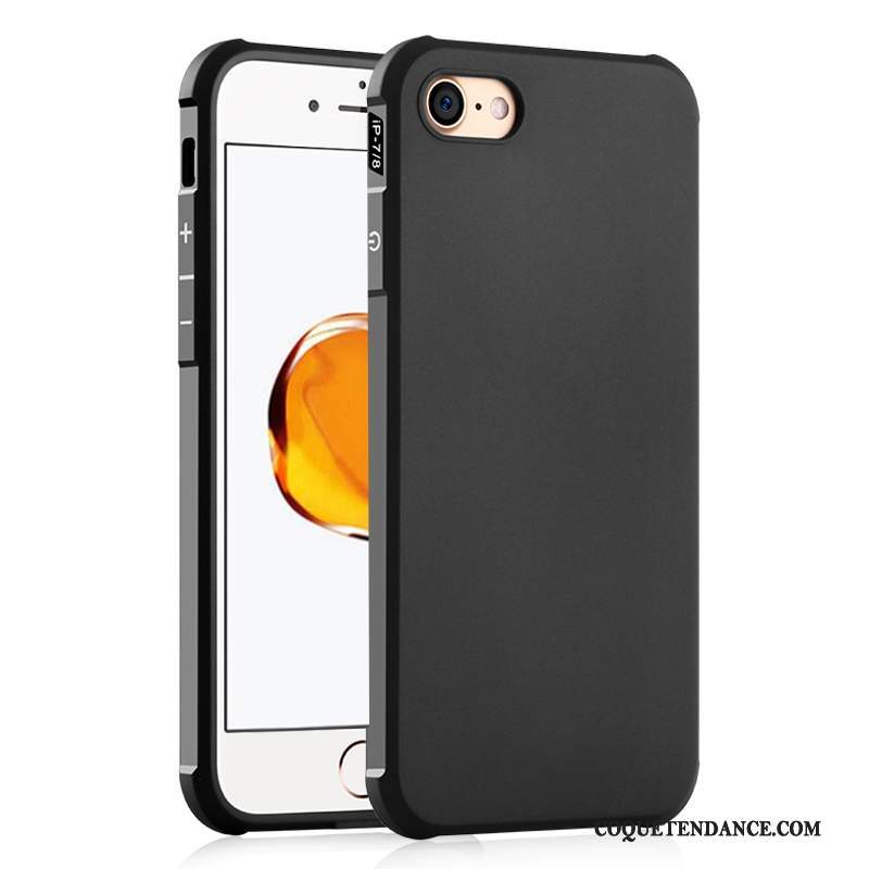 iPhone 8 Coque Noir Protection Incassable Silicone Tendance