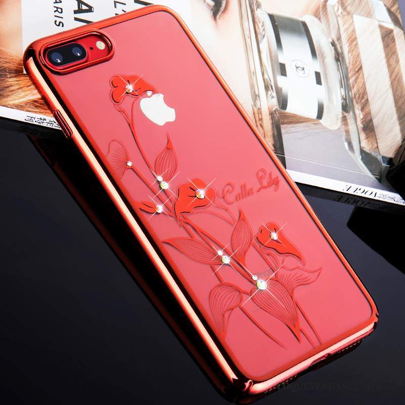 iPhone 8 Plus Coque De Téléphone Tendance Luxe Élégant Rouge