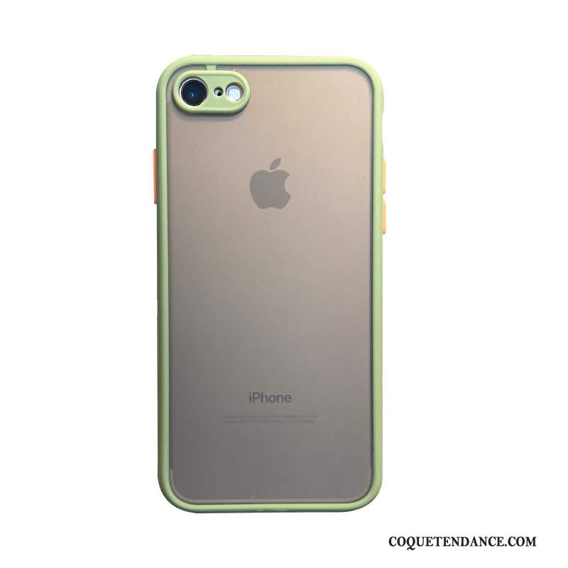 iPhone Se 2020 Coque Tout Compris Vert Incassable Délavé En Daim Simple