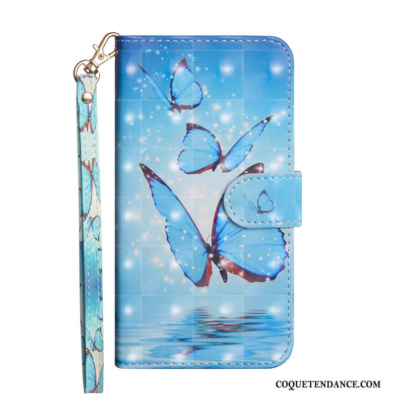 coque iphone xr papillon bleu