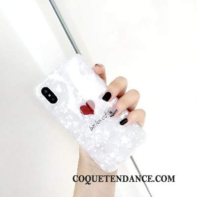 iPhone Xs Coque De Téléphone Mesh Blanc Fluide Doux Rouge