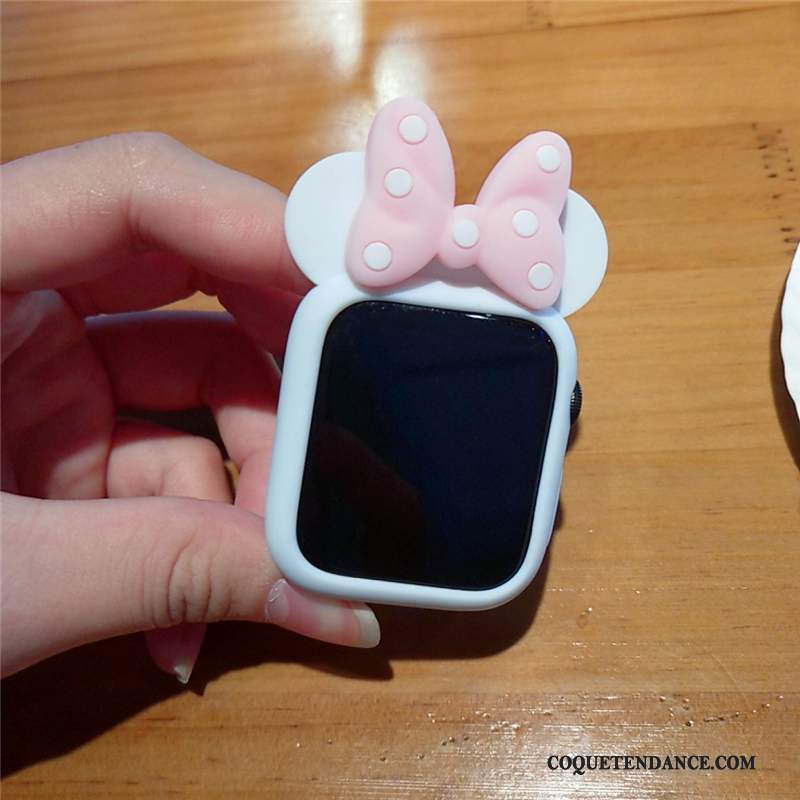 Apple Watch Series 1 Coque Incassable Mignonne Blanc Silicone