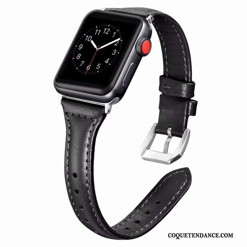 Apple Watch Series 1 Coque Rose Côté Fin Cuir Véritable