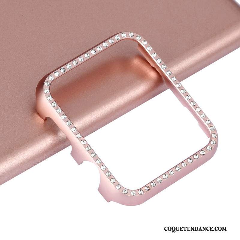 Apple Watch Series 4 Coque Incruster Strass Mince Métal Protection Incassable