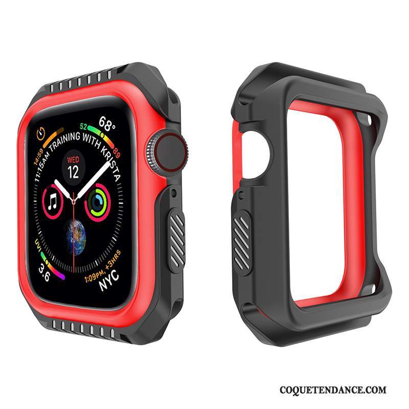 Apple Watch Series 4 Coque Rouge Border Sport Étui