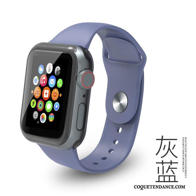 Apple Watch Series 4 Coque Sport Noir Silicone Tendance