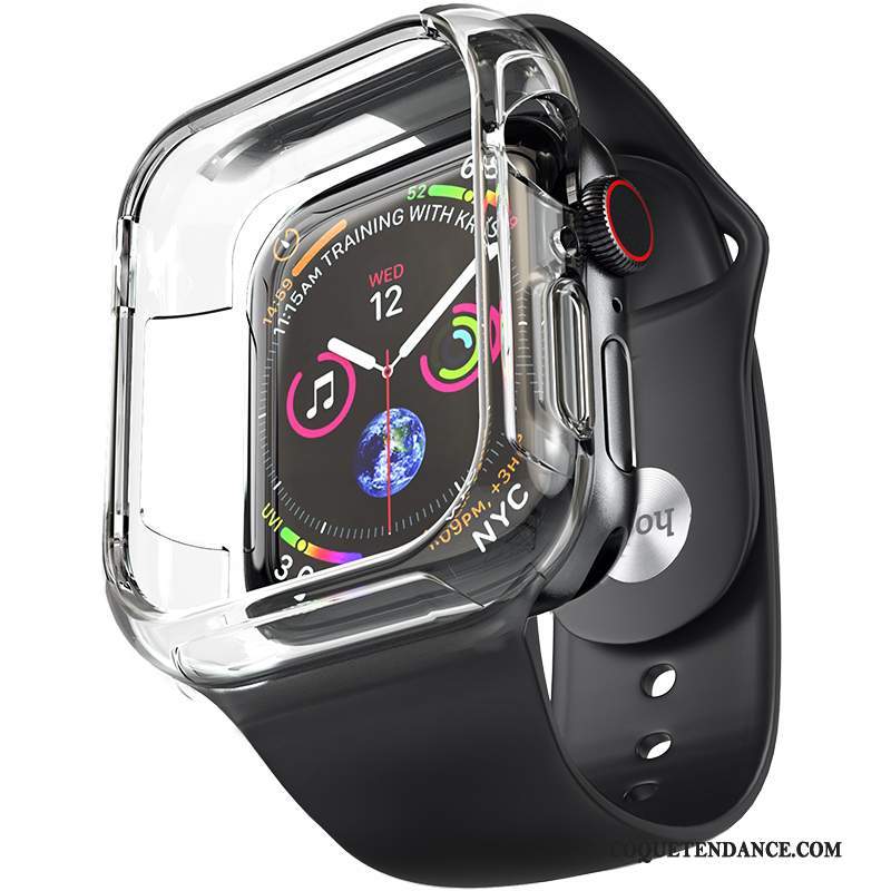 Apple Watch Series 4 Coque Tendance Fluide Doux Bleu Placage Étui