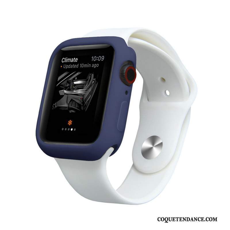 Apple Watch Series 5 Coque Silicone Tout Compris Violet Fluide Doux Protection
