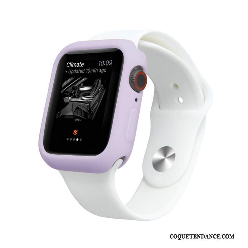 Apple Watch Series 5 Coque Silicone Tout Compris Violet Fluide Doux Protection