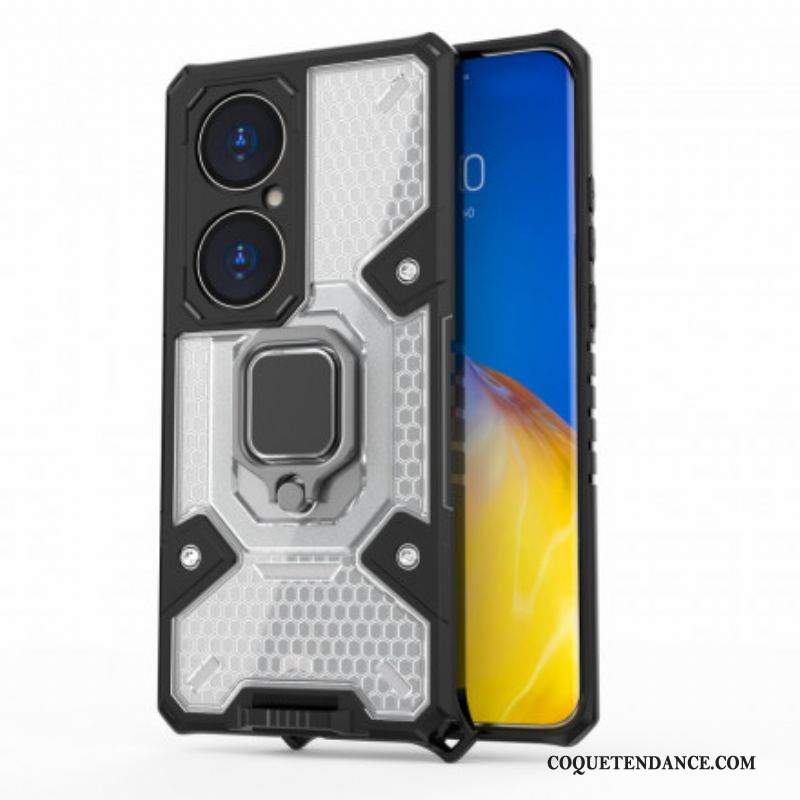 Coque Huawei P50 Pro Hybride Résistante Style Nid d'Abeille