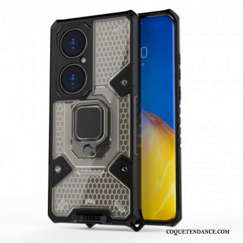 Coque Huawei P50 Pro Hybride Résistante Style Nid d'Abeille