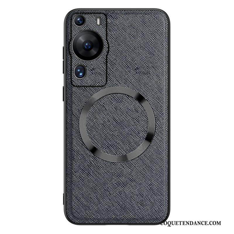 Coque Huawei P60 Pro Simili Cuir Compatible Magsafe