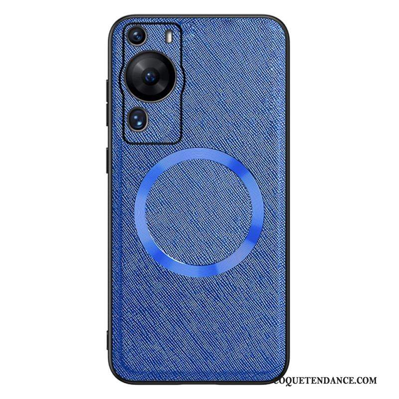 Coque Huawei P60 Pro Simili Cuir Compatible Magsafe