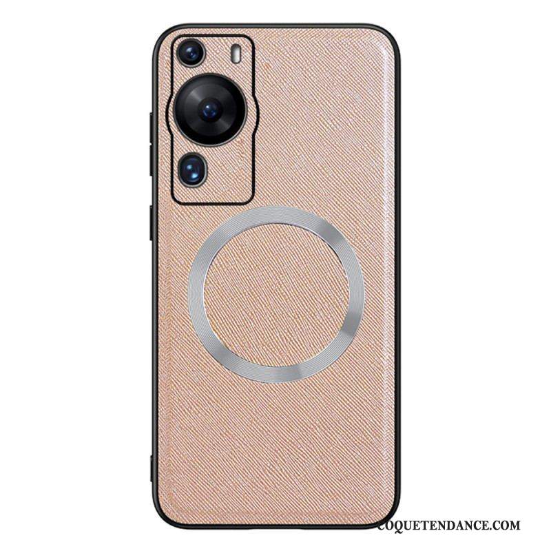 Coque Huawei P60 Pro Simili Cuir Compatible Magsafe