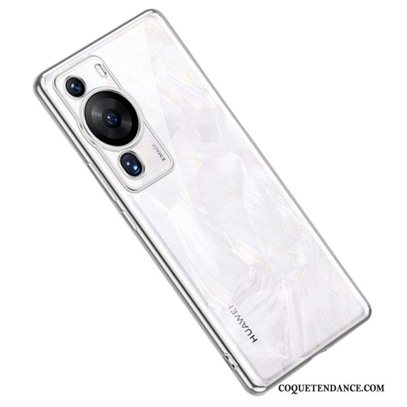 Coque Huawei P60 Pro Transparente Rebords Style Métal SULADA