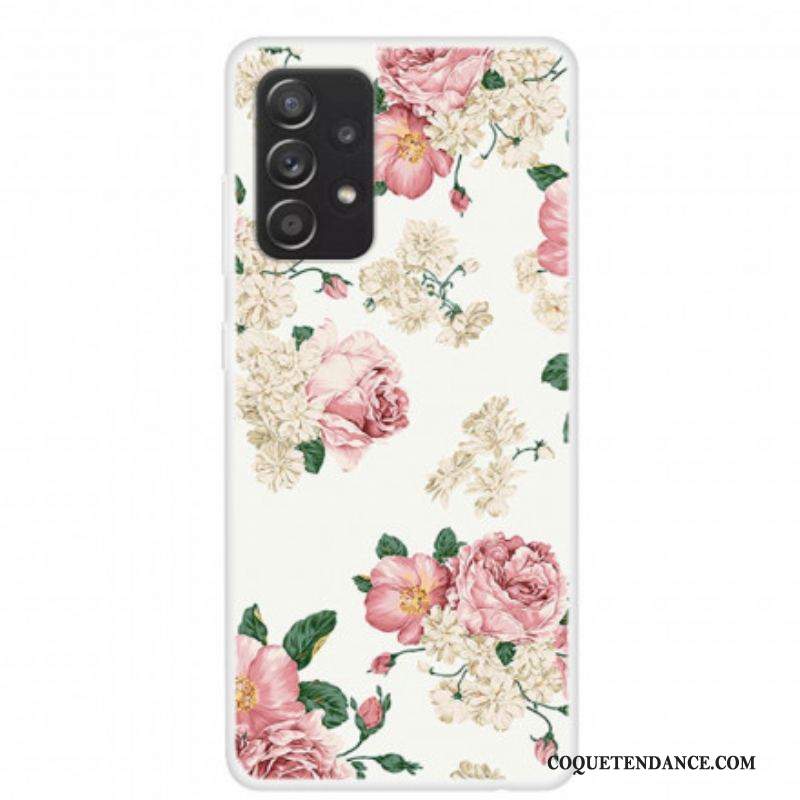 Coque Samsung Galaxy A52 4G / A52 5G / A52s 5G Fleurs Liberty