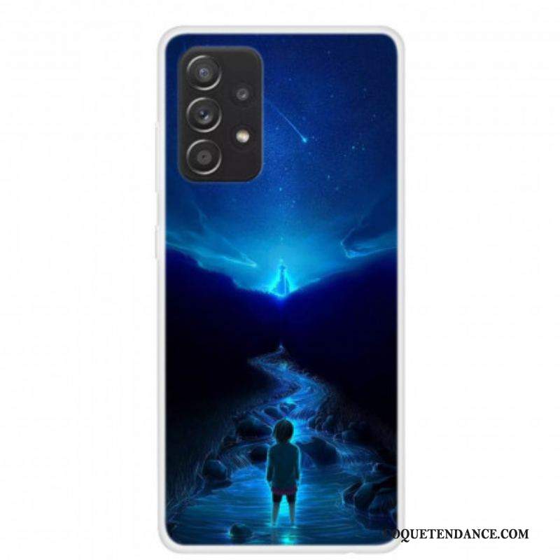 Coque Samsung Galaxy A52 4G / A52 5G / A52s 5G Silicone Rêves de Planètes