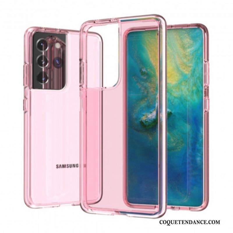 Coque Samsung Galaxy S21 Ultra 5G Colorée Transparente